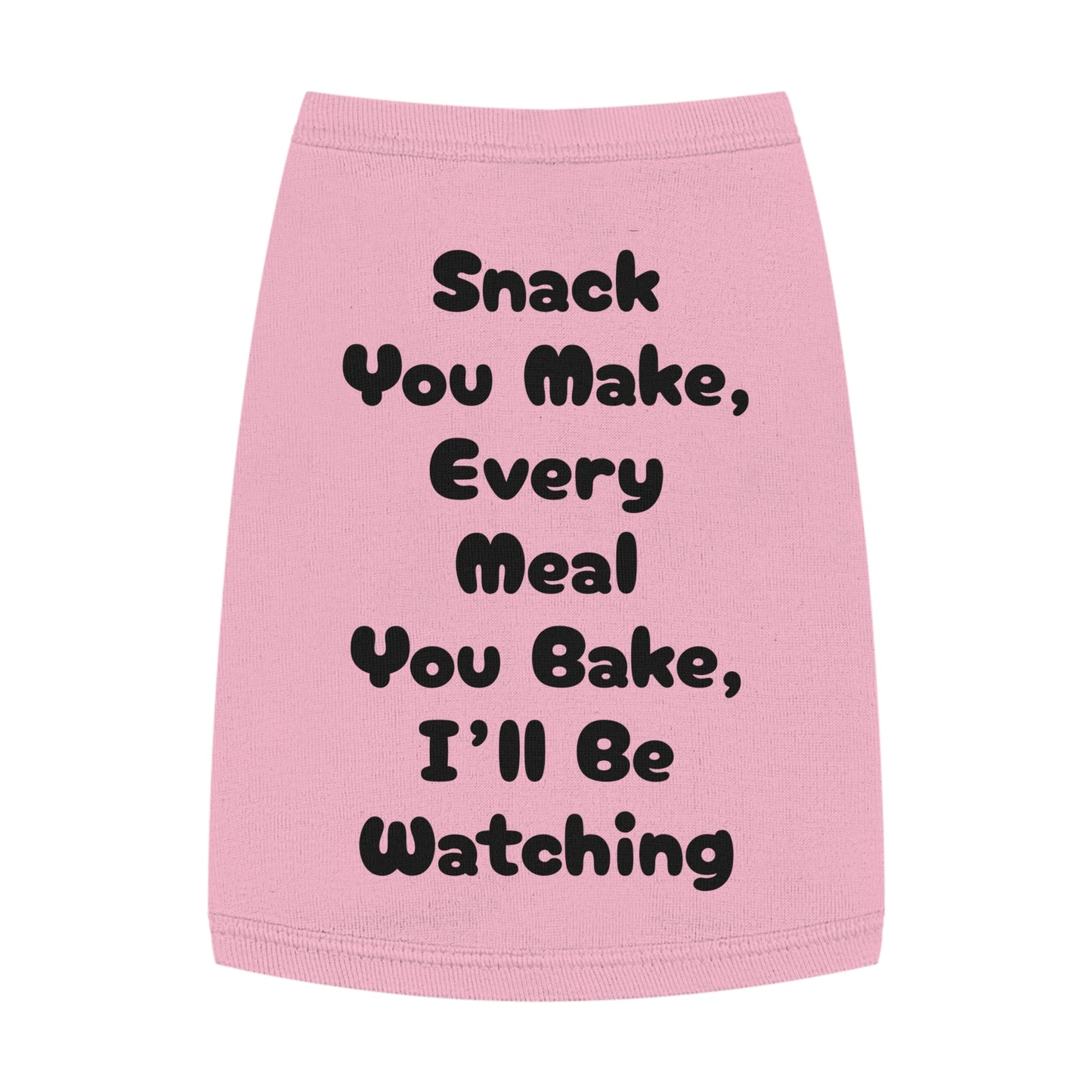 Funny Dog Tank Top – “Snack You Make” Pet Shirt for Food-Loving Dogs | Cute & Funny Pet Shirt by Pop Nova