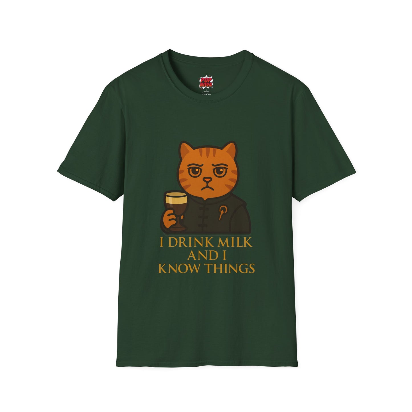 I Drink Milk and I Know Things | Game of Thrones Cat T-Shirt | 100% Cotton Unisex Tee