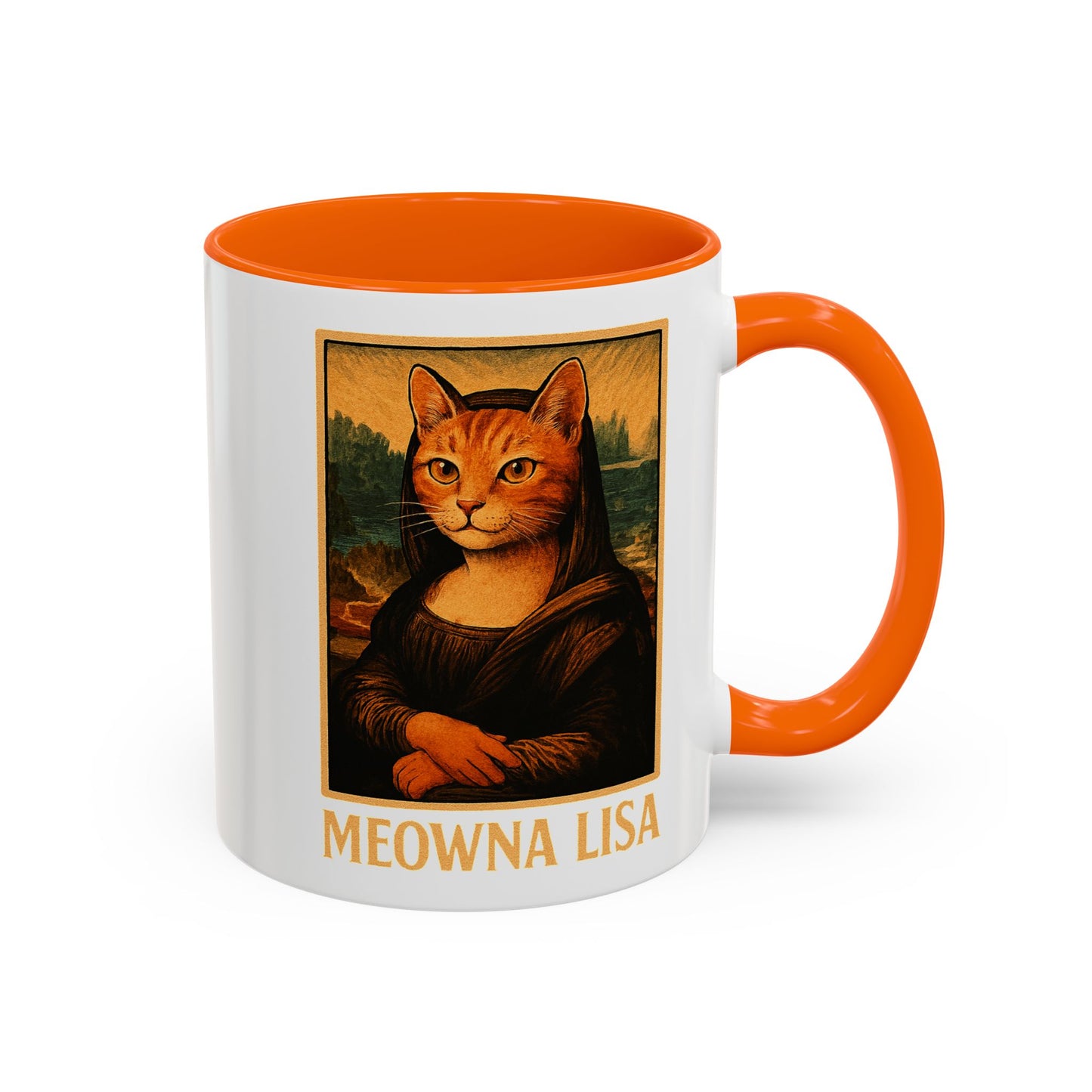 Meowna Lisa Cat | Ceramic with Colored Interior
