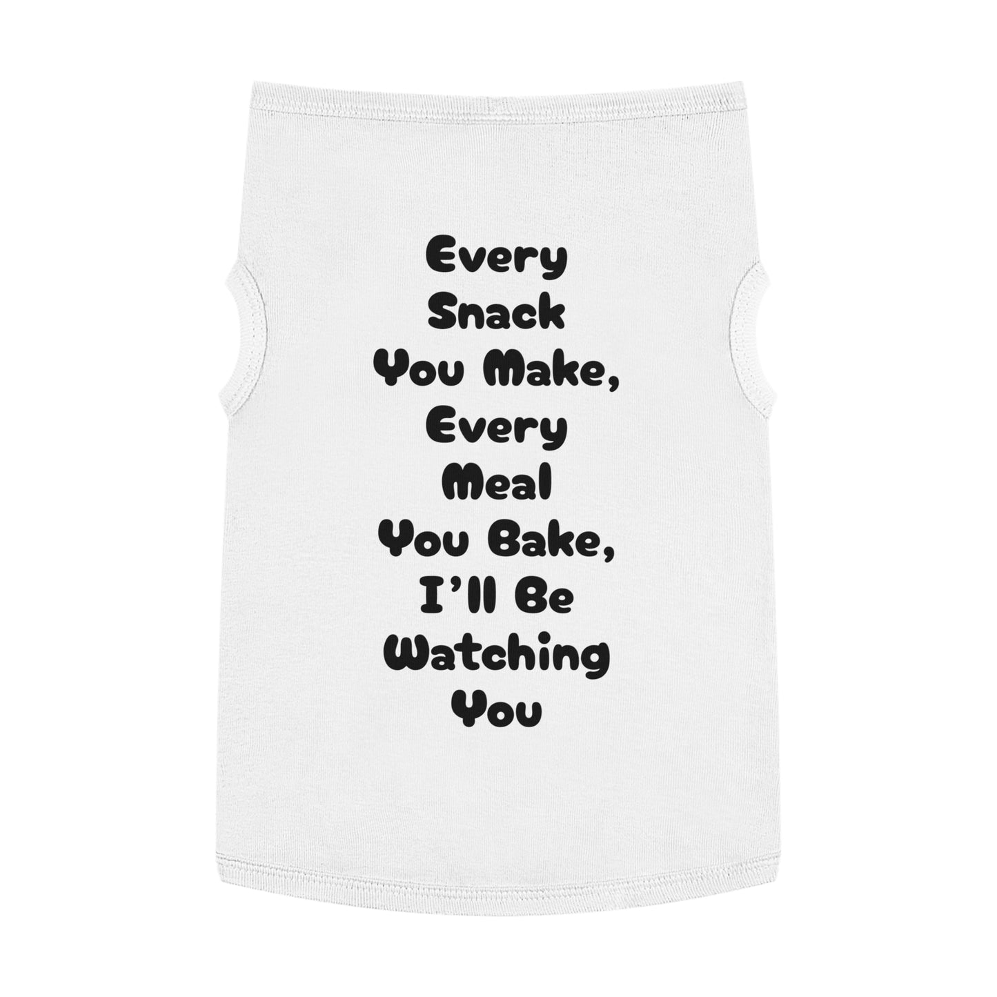 Funny Dog Tank Top – “Snack You Make” Pet Shirt for Food-Loving Dogs | Cute & Funny Pet Shirt by Pop Nova