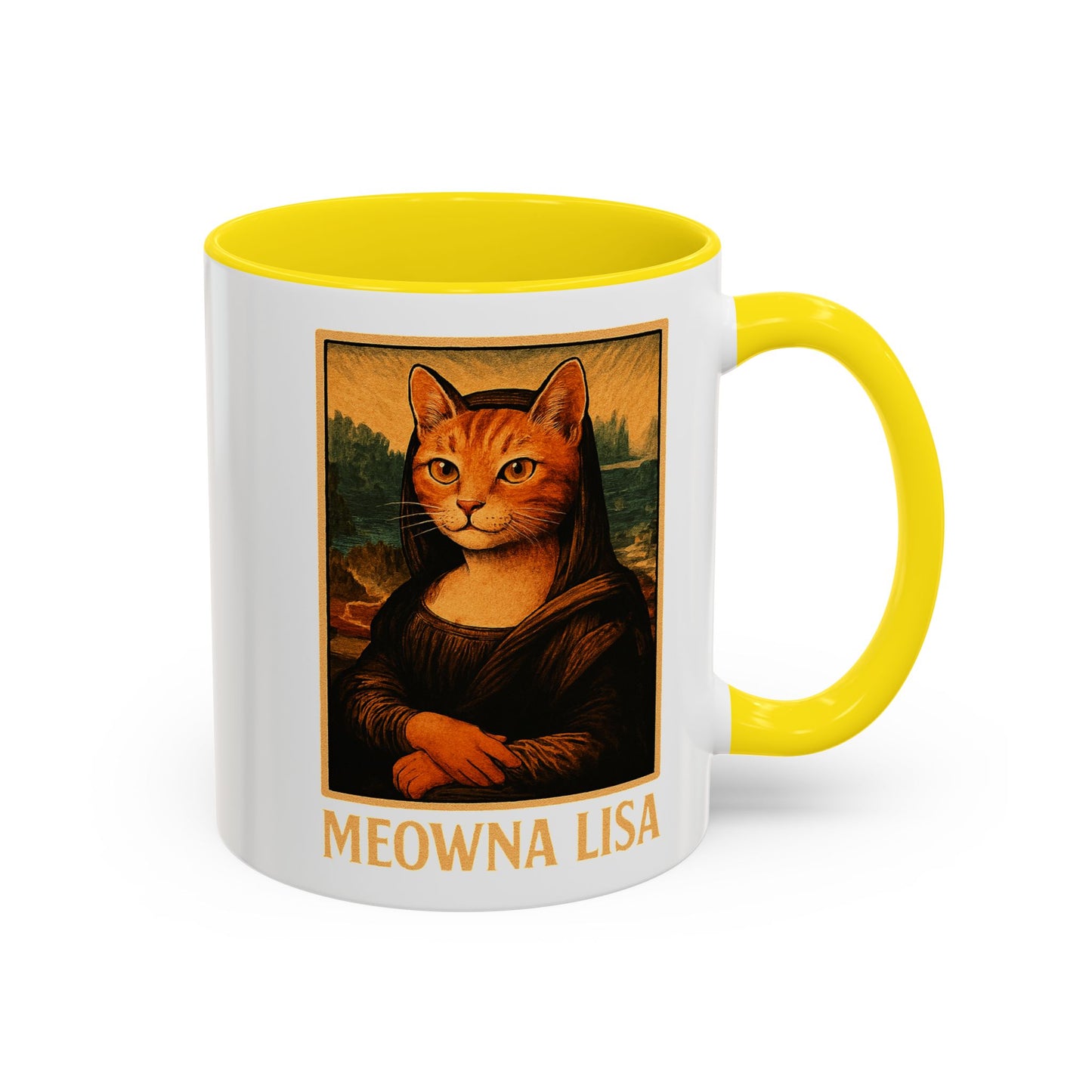 Meowna Lisa Cat | Ceramic with Colored Interior