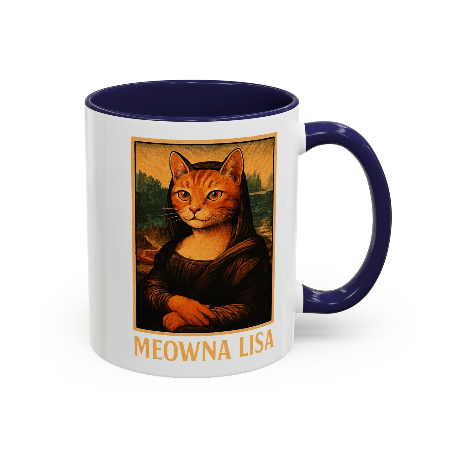 Meowna Lisa Cat | Ceramic with Colored Interior