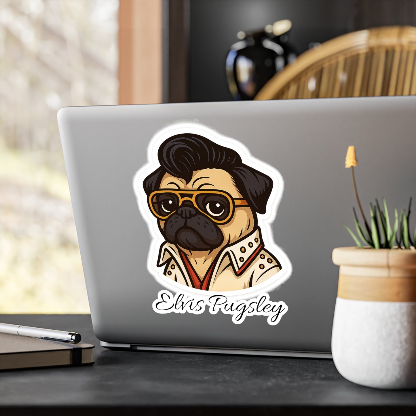 Elvis Pugsley Sticker