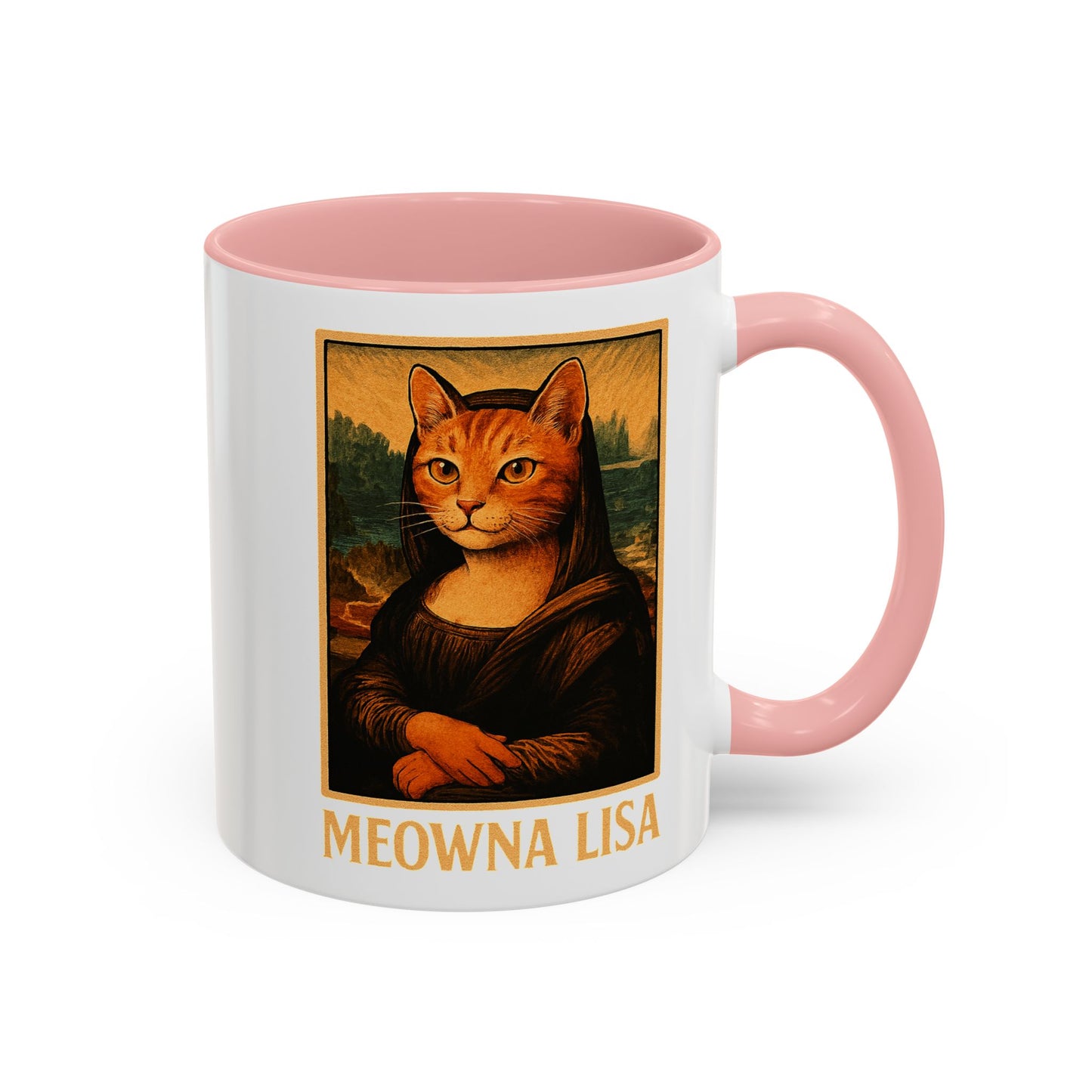 Meowna Lisa Cat | Ceramic with Colored Interior