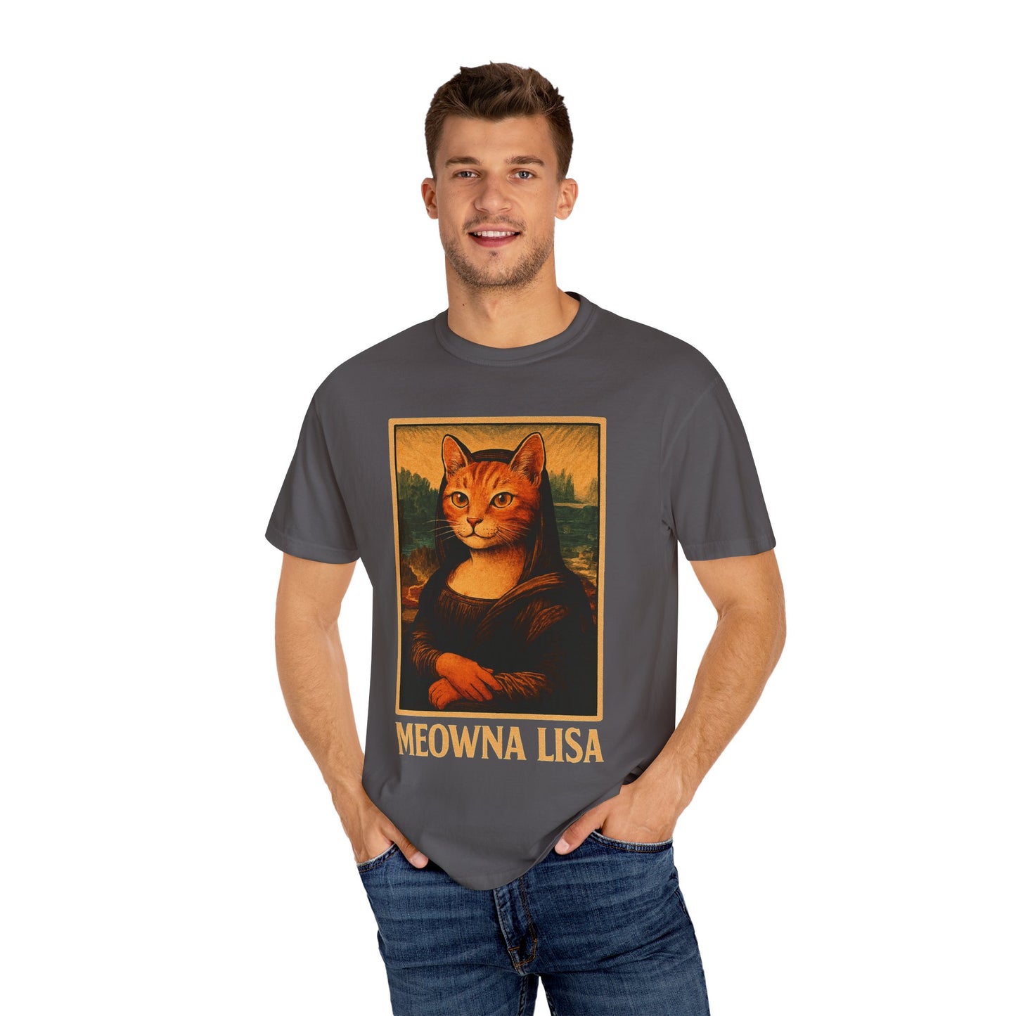 Meowna Lisa Cat Lovers T-Shirt | Unisex 100% Cotton
