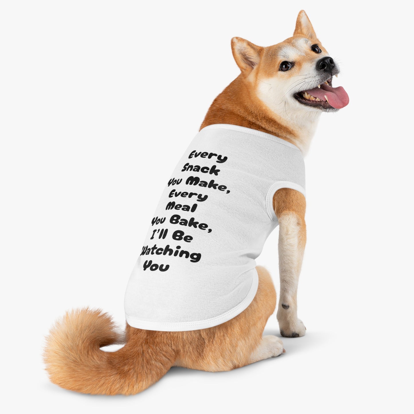 Funny Dog Tank Top – “Snack You Make” Pet Shirt for Food-Loving Dogs | Cute & Funny Pet Shirt by Pop Nova