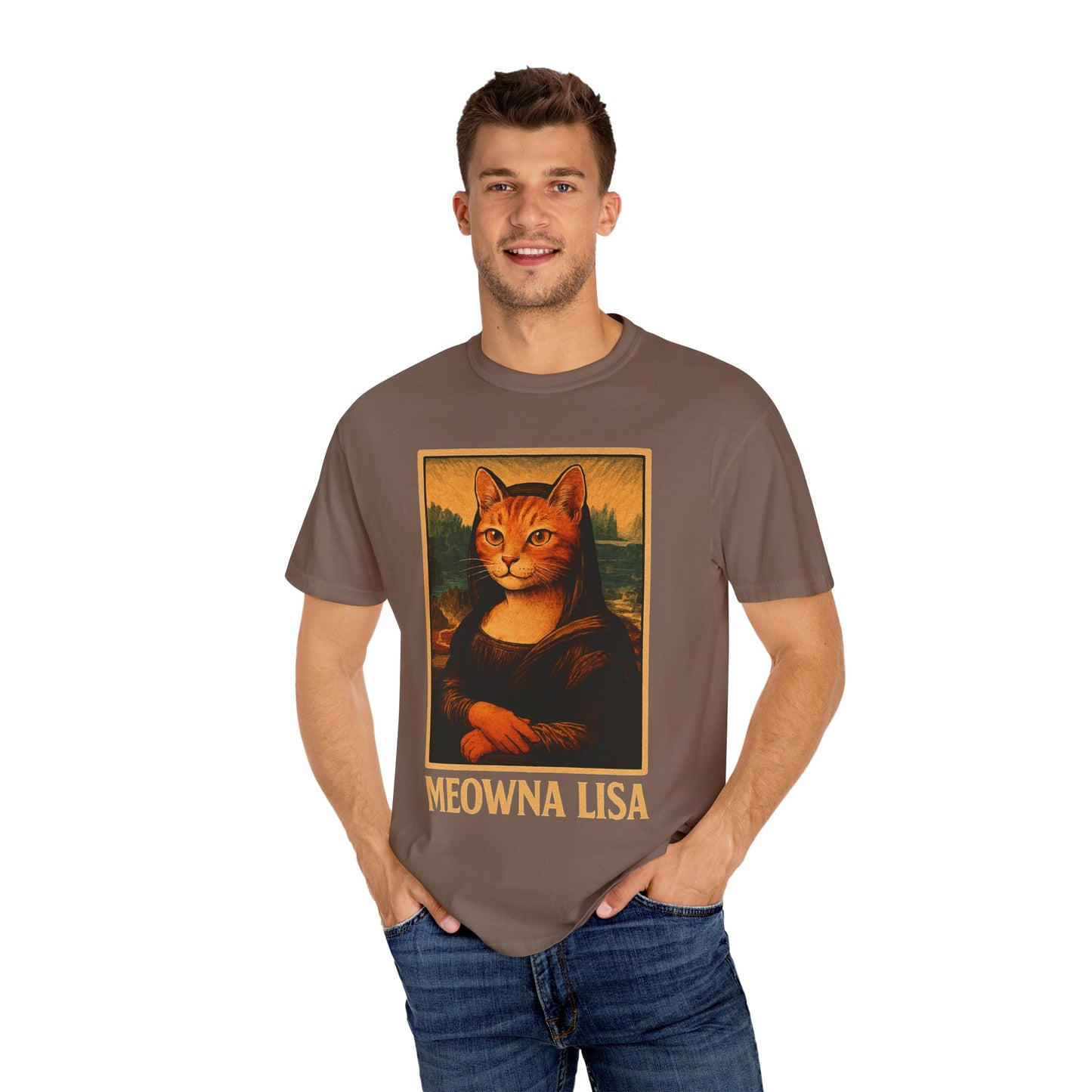 Meowna Lisa Cat Lovers T-Shirt | Unisex 100% Cotton