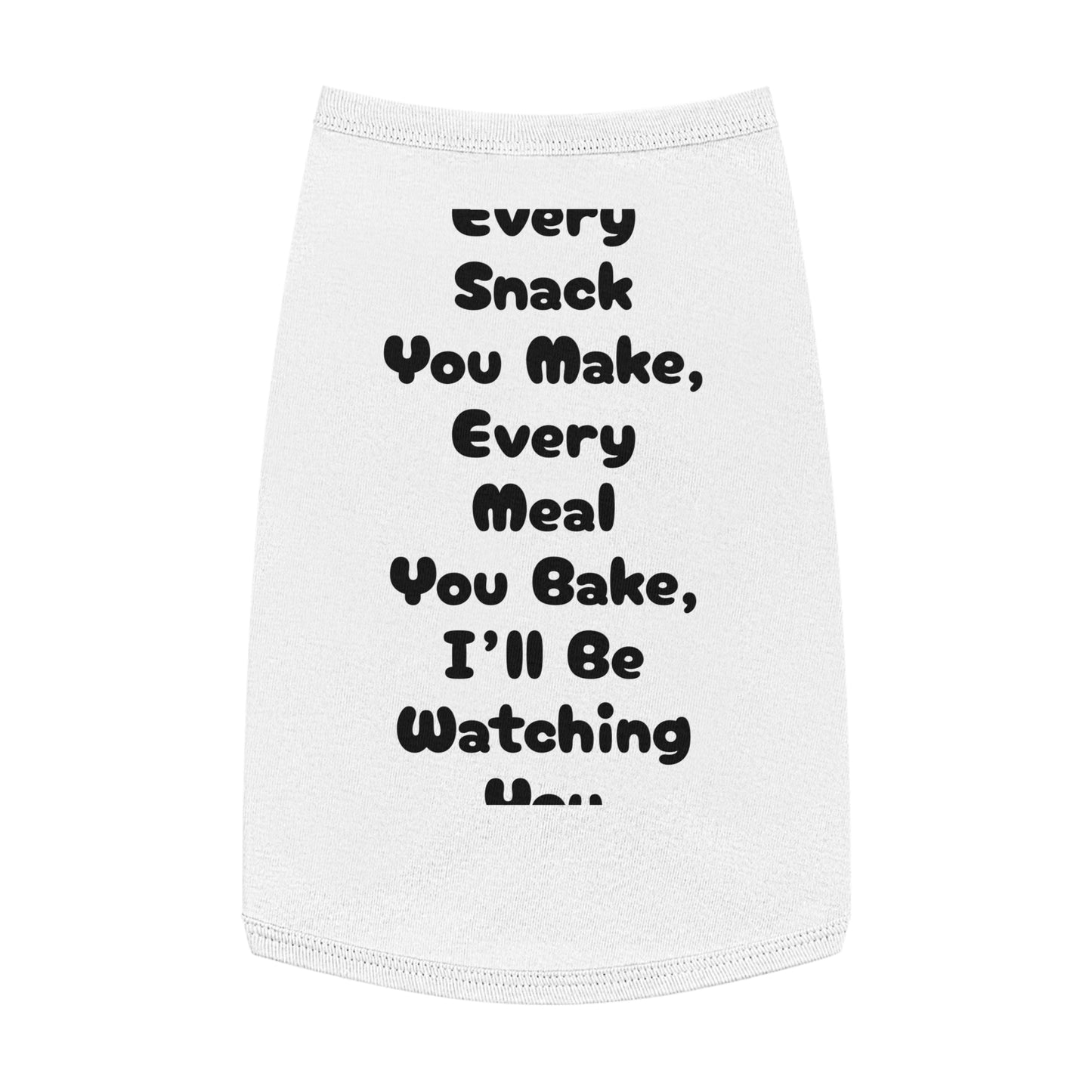 Funny Dog Tank Top – “Snack You Make” Pet Shirt for Food-Loving Dogs | Cute & Funny Pet Shirt by Pop Nova