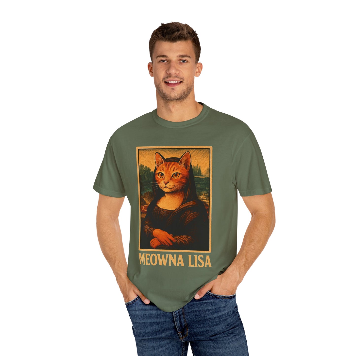 Meowna Lisa Cat Lovers T-Shirt | Unisex 100% Cotton