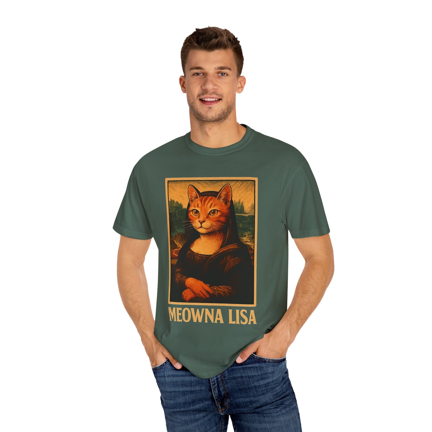 Meowna Lisa Cat Lovers T-Shirt | Unisex 100% Cotton