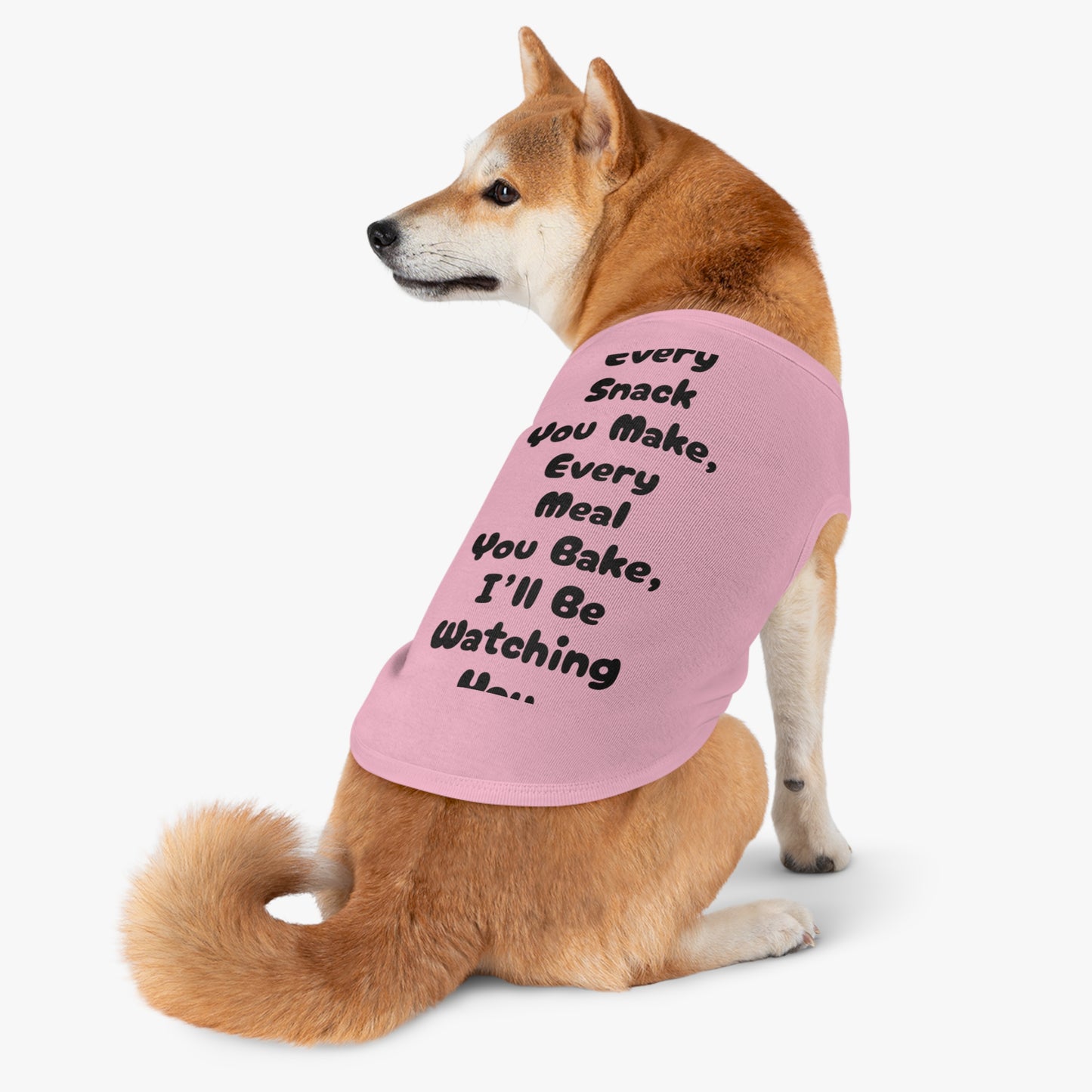 Funny Dog Tank Top – “Snack You Make” Pet Shirt for Food-Loving Dogs | Cute & Funny Pet Shirt by Pop Nova