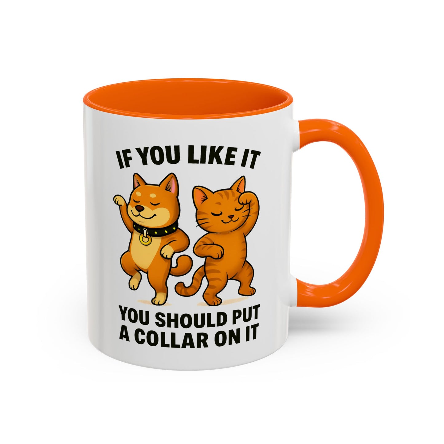 If You Like It, Put a Necklace on It | Funny Pet Mug | Ceramic Mug with Colored Interior