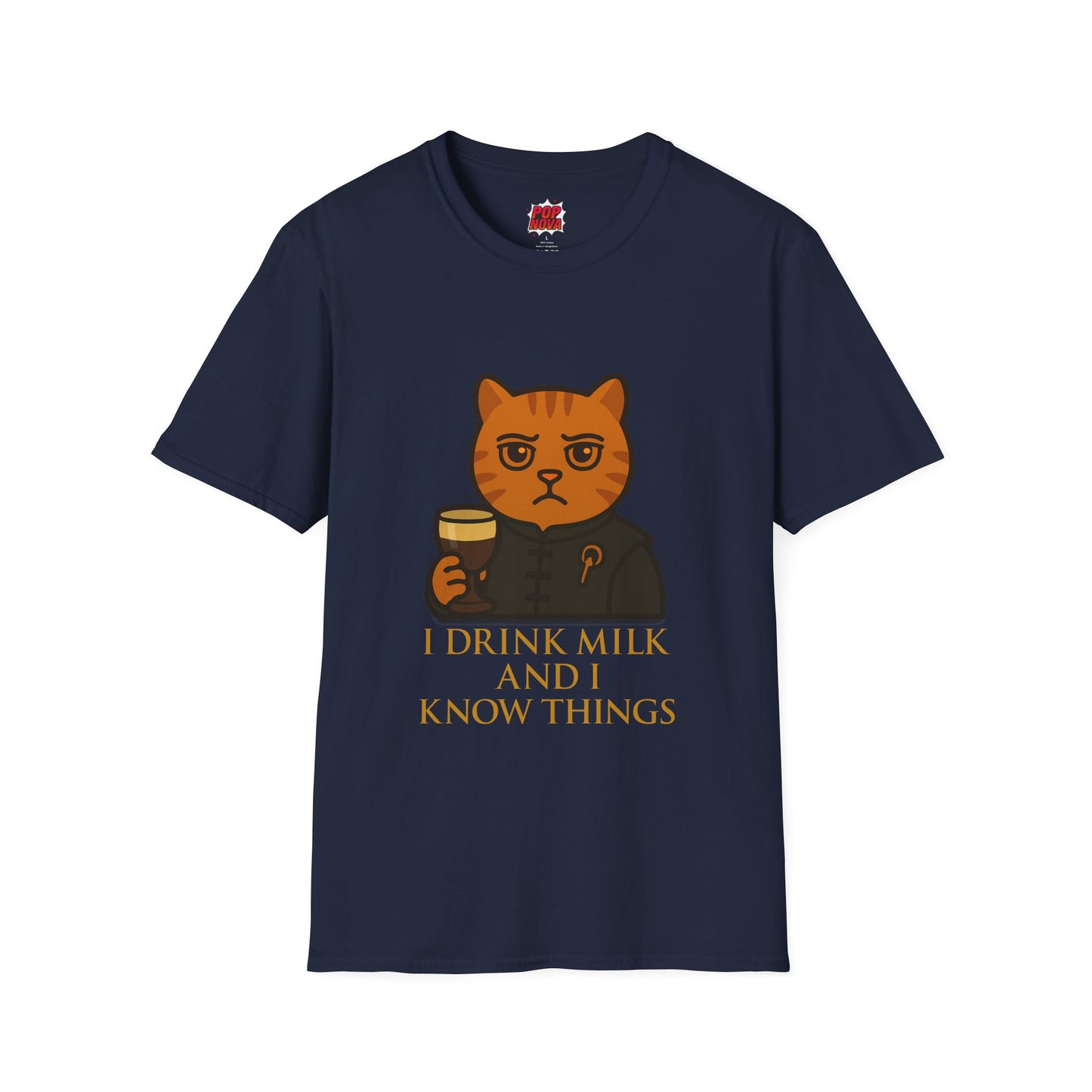 I Drink Milk and I Know Things | Game of Thrones Cat T-Shirt | 100% Cotton Unisex Tee