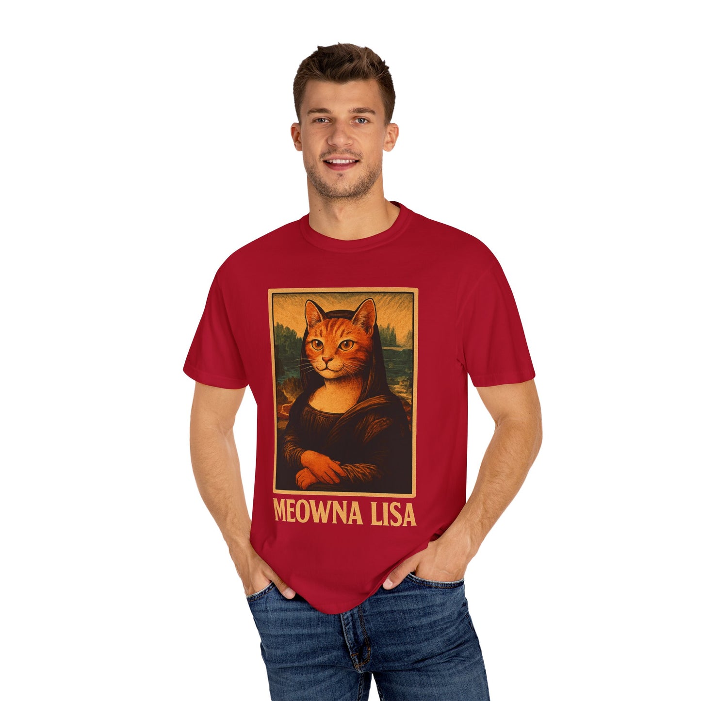 Meowna Lisa Cat Lovers T-Shirt | Unisex 100% Cotton
