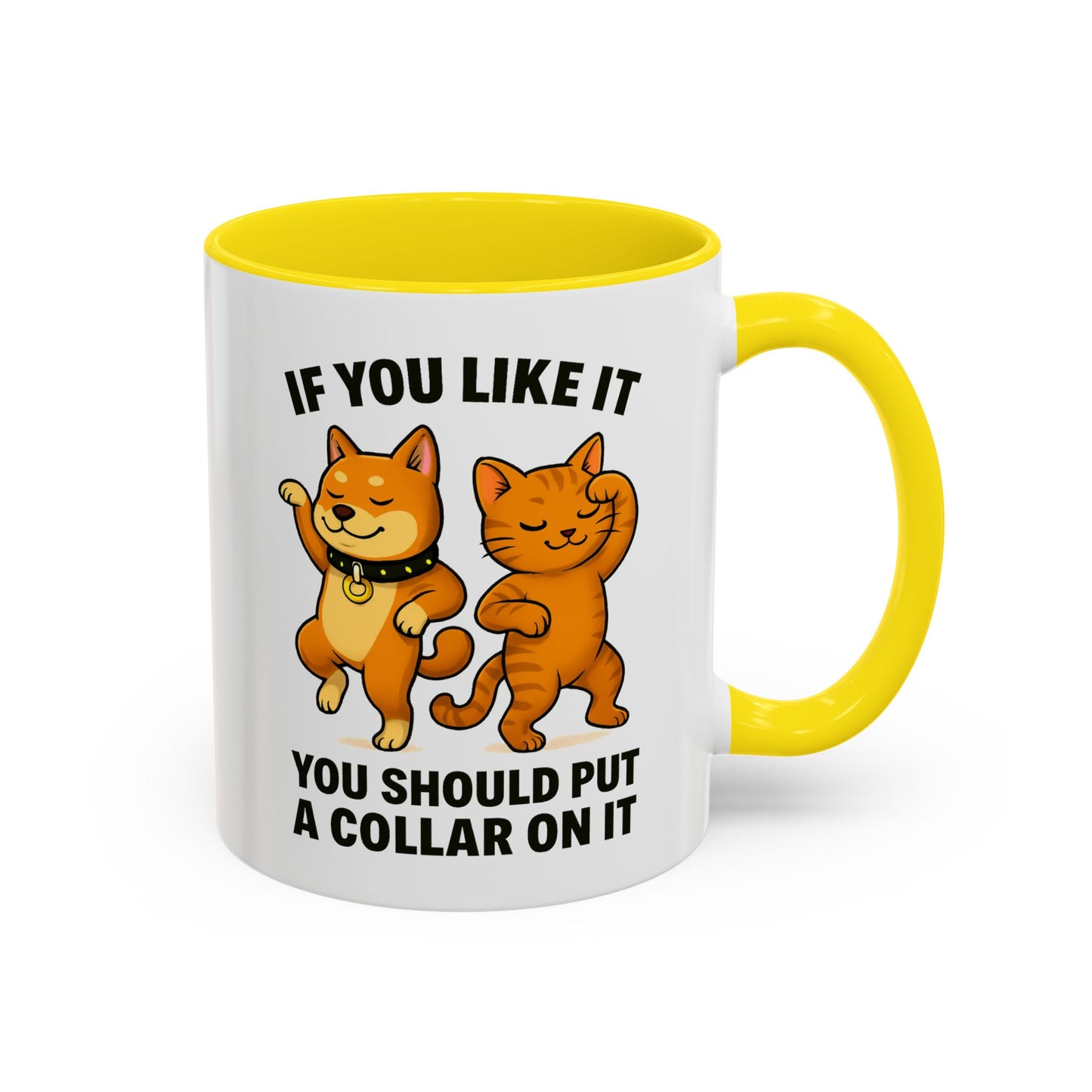 If You Like It, Put a Necklace on It | Funny Pet Mug | Ceramic Mug with Colored Interior