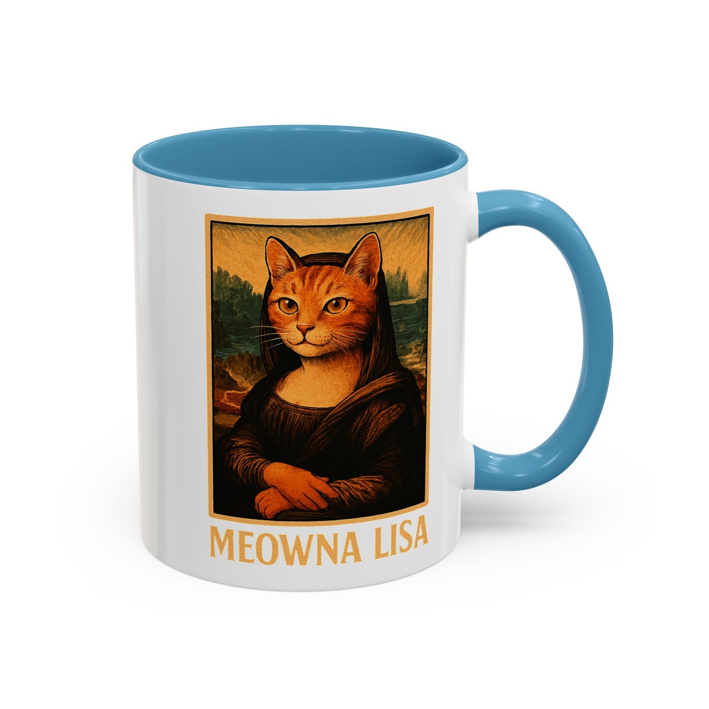 Meowna Lisa Cat | Ceramic with Colored Interior