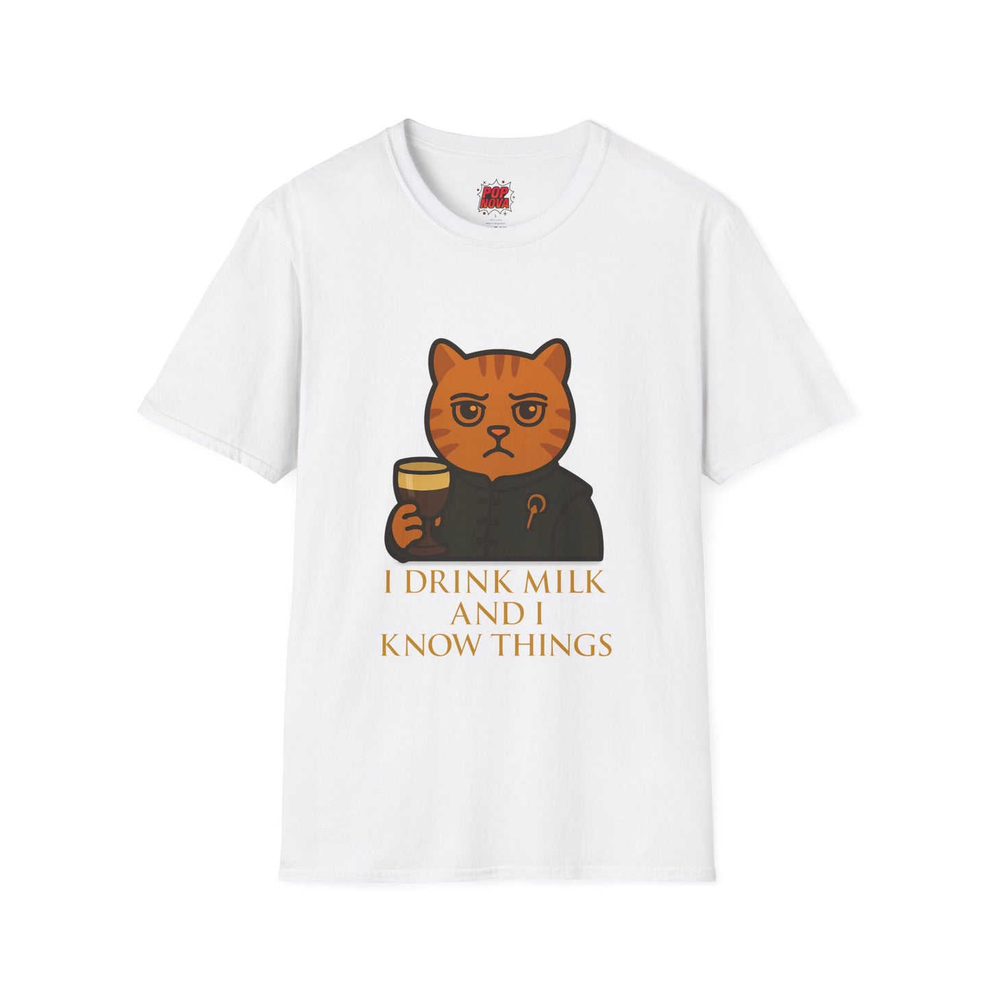 I Drink Milk and I Know Things | Game of Thrones Cat T-Shirt | 100% Cotton Unisex Tee