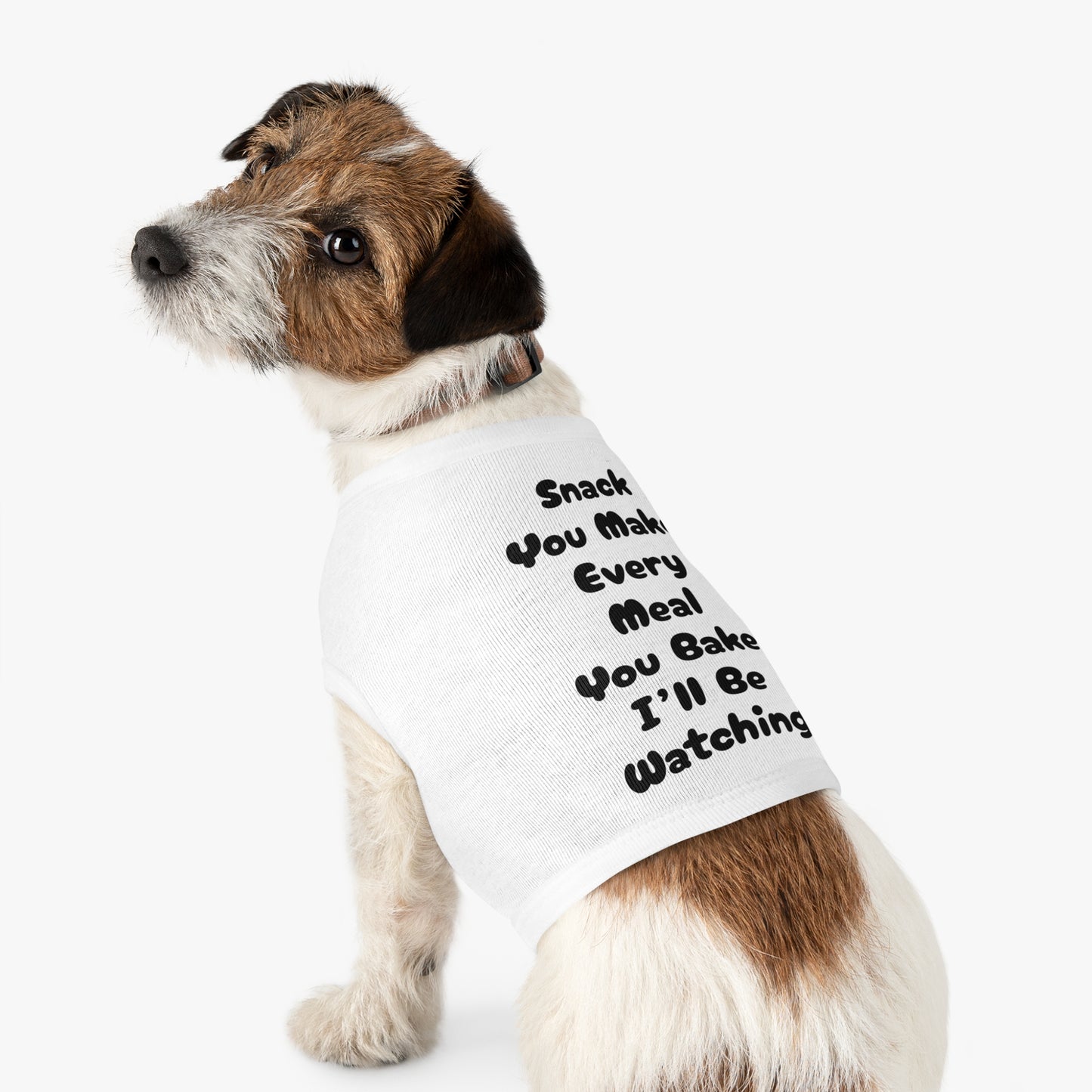Funny Dog Tank Top – “Snack You Make” Pet Shirt for Food-Loving Dogs | Cute & Funny Pet Shirt by Pop Nova