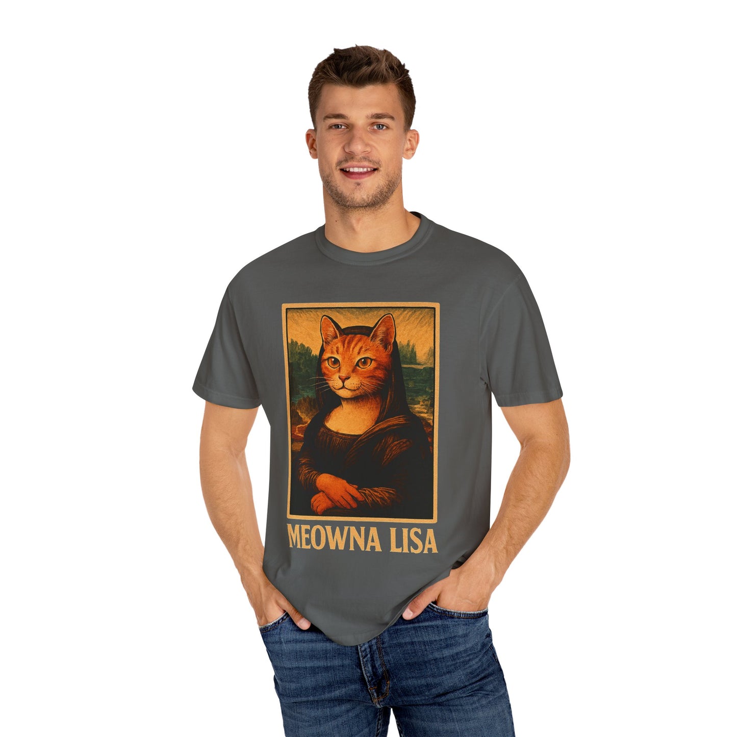 Meowna Lisa Cat Lovers T-Shirt | Unisex 100% Cotton