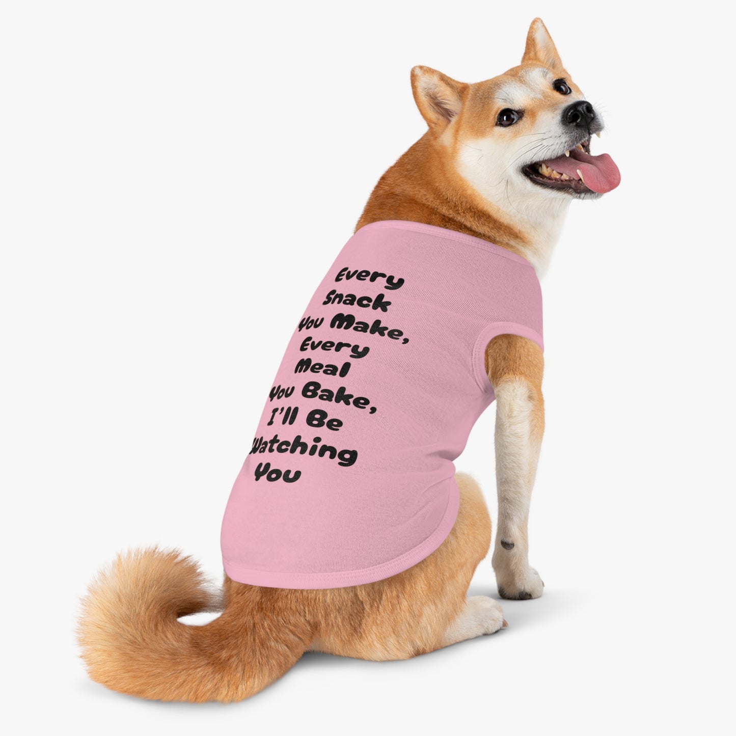Funny Dog Tank Top – “Snack You Make” Pet Shirt for Food-Loving Dogs | Cute & Funny Pet Shirt by Pop Nova