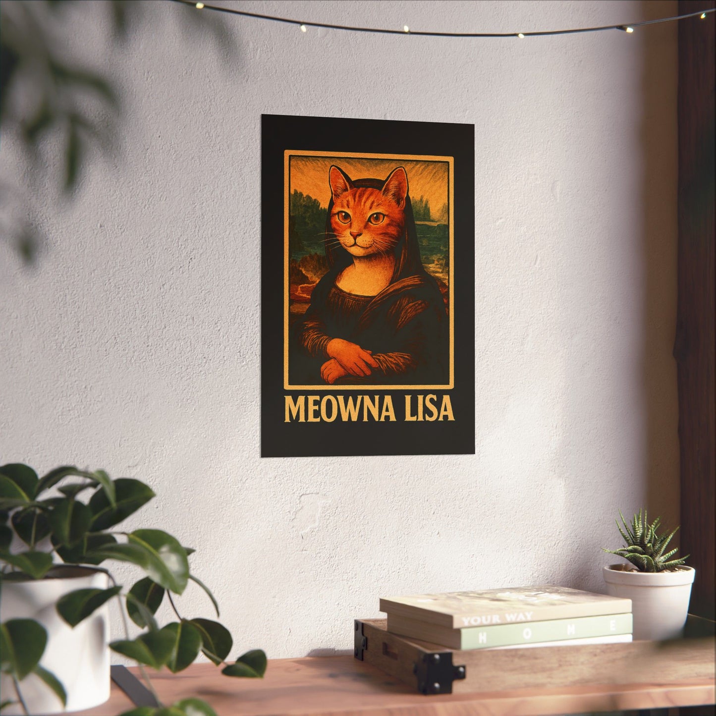 Meowna Lisa Cat Art Poster | Unique Gift for Cat Lovers