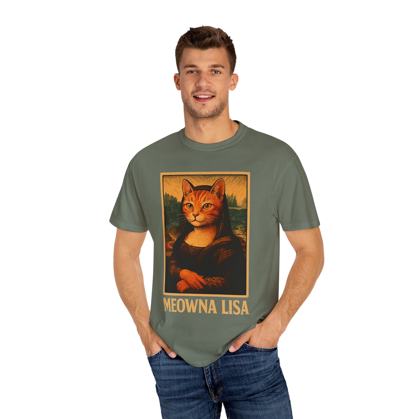 Meowna Lisa Cat Lovers T-Shirt | Unisex 100% Cotton