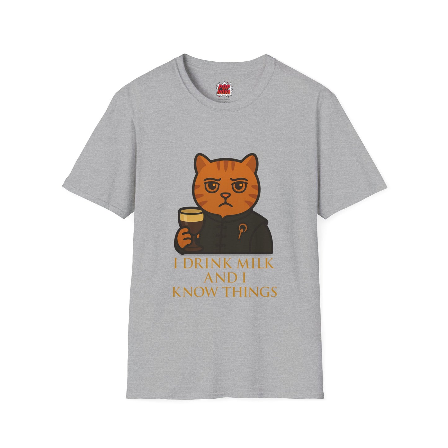 I Drink Milk and I Know Things | Game of Thrones Cat T-Shirt | 100% Cotton Unisex Tee