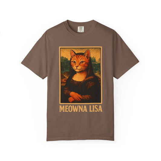 Meowna Lisa Cat Lovers T-Shirt | Unisex 100% Cotton
