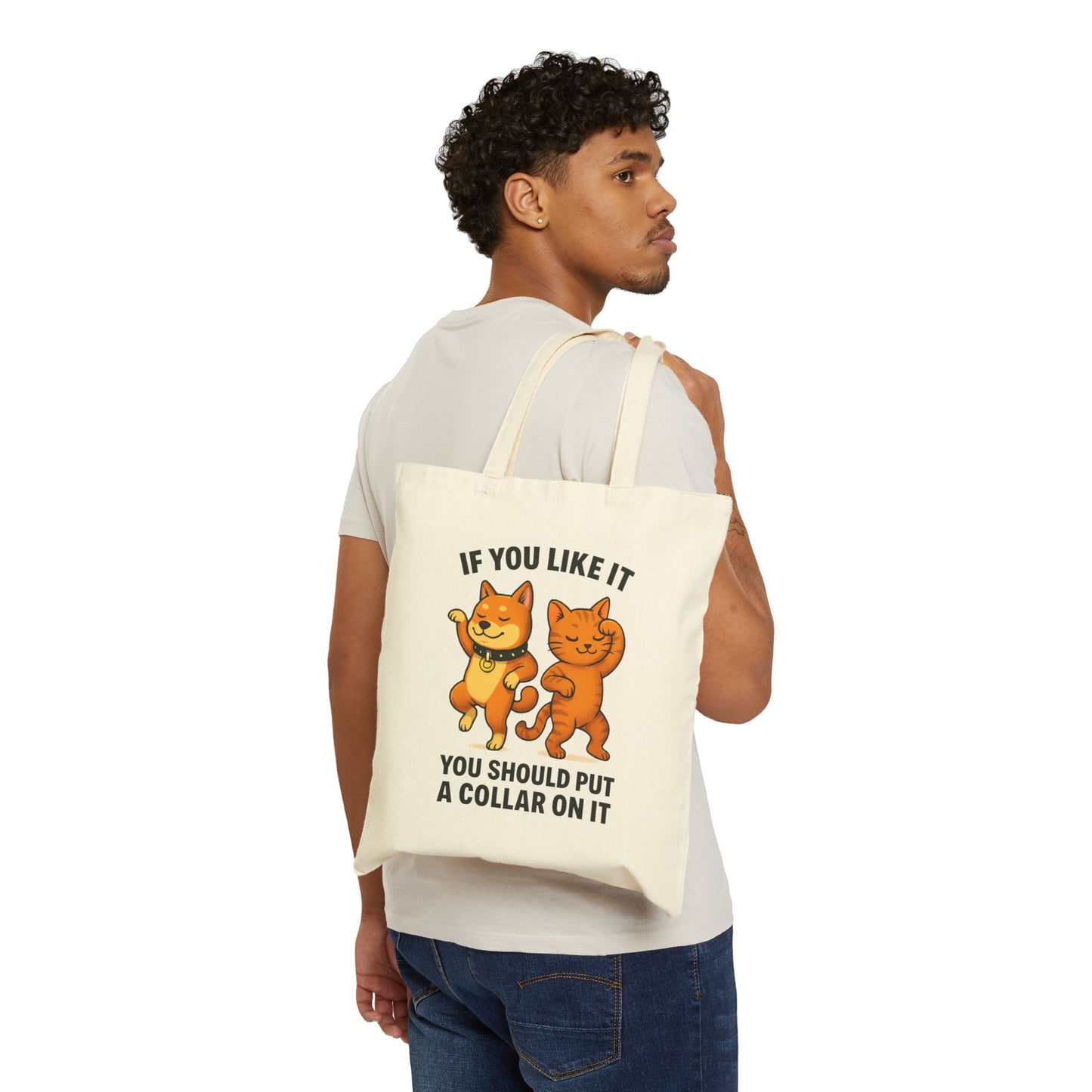 If You Like It, Put a Necklace on It | Funny Pet Tote Bag | 100% Cotton &amp; Eco-Friendly
