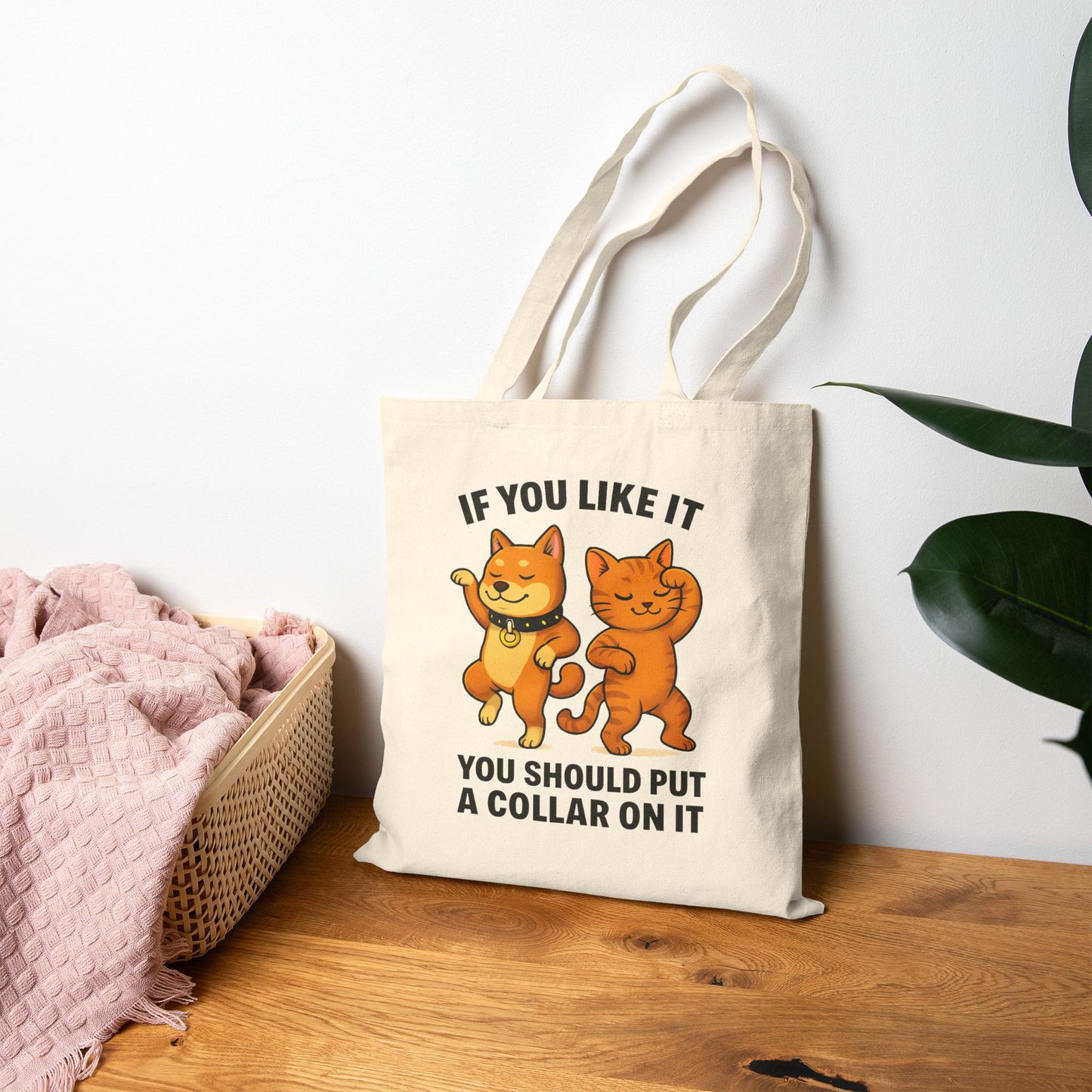 If You Like It, Put a Necklace on It | Funny Pet Tote Bag | 100% Cotton &amp; Eco-Friendly