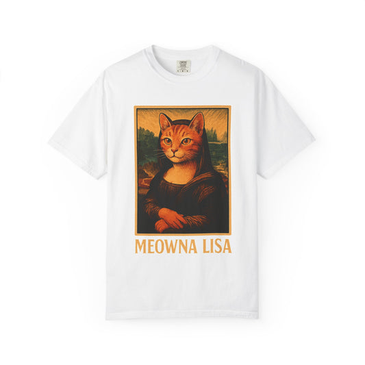 Meowna Lisa Cat Lovers T-Shirt | Unisex 100% Cotton
