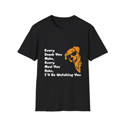 Playful Dog Watcher T-Shirt, Funny Pet Lover Tee, Gift for Dog Owners, Cute Animal Apparel, Ideal for Birthdays and Dog Lovers