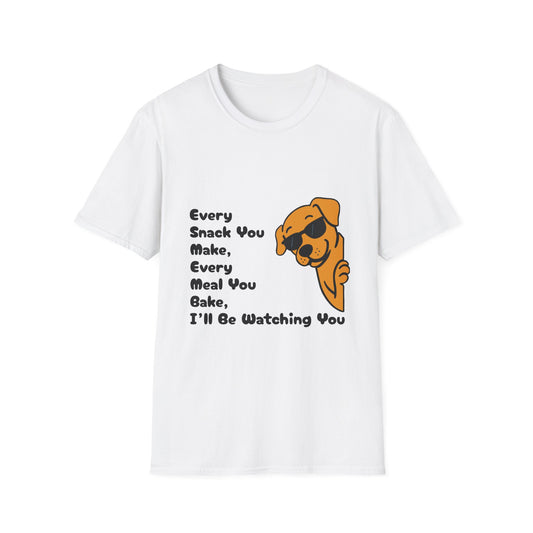 Playful Dog Watcher T-Shirt, Funny Pet Lover Tee, Gift for Dog Owners, Cute Animal Apparel, Ideal for Birthdays and Dog Lovers