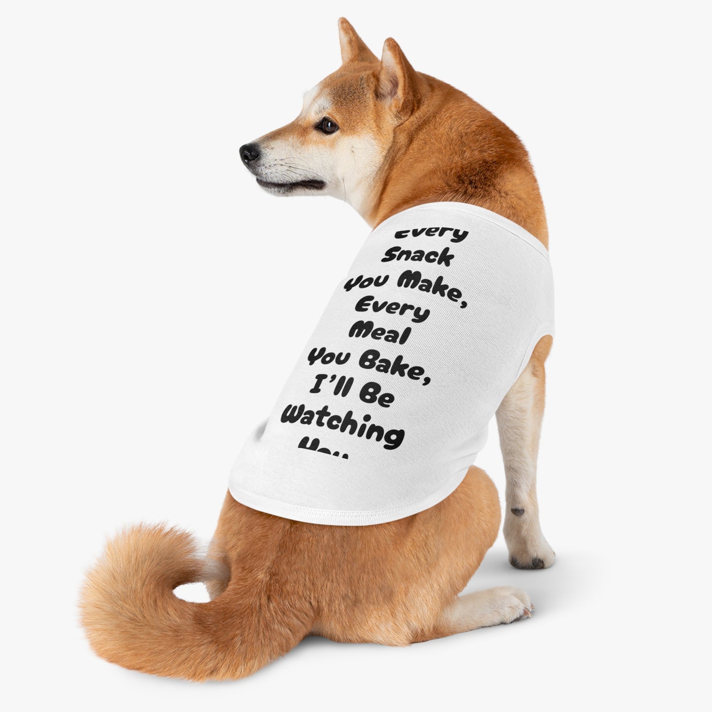 Funny Dog Tank Top – “Snack You Make” Pet Shirt for Food-Loving Dogs | Cute &amp; Funny Pet Shirt by Pop Nova