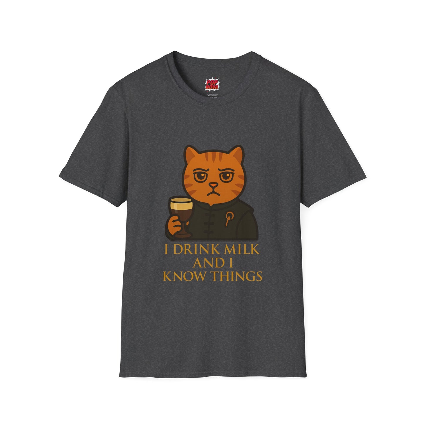 I Drink Milk and I Know Things | Game of Thrones Cat T-Shirt | 100% Cotton Unisex Tee
