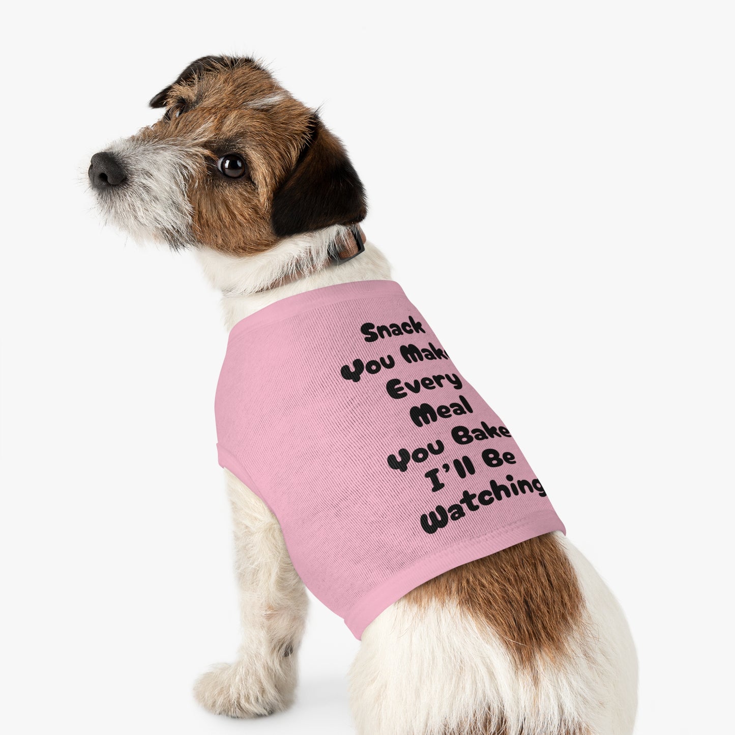 Funny Dog Tank Top – “Snack You Make” Pet Shirt for Food-Loving Dogs | Cute &amp; Funny Pet Shirt by Pop Nova