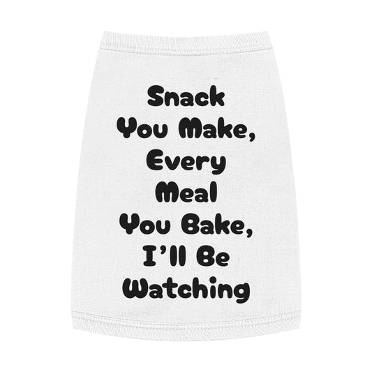 Funny Dog Tank Top – “Snack You Make” Pet Shirt for Food-Loving Dogs | Cute &amp; Funny Pet Shirt by Pop Nova