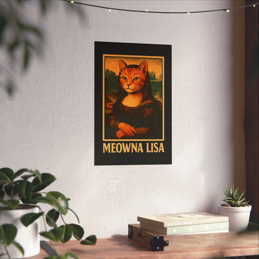 Meowna Lisa Cat Art Poster | Unique Gift for Cat Lovers